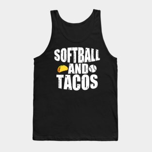 Softball And Tacos Funny Novelty Tank Top